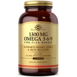 Solgar EFA 1300 mg Omega 3-6-9 (Fish, Flax, Borage) 120 softgels