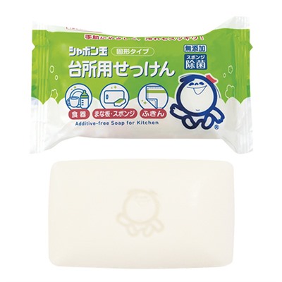 Натуральное мыло для мытья посуды (твердое) Addittive-Free Soap For Kitchen, SHABONDAMA SEKKEN  110 г