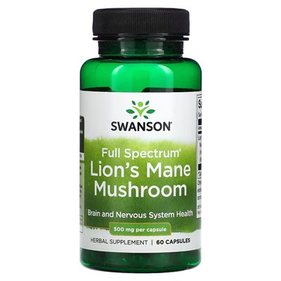 Swanson FLL SPC Lion's Mane Mshrm 500 mg