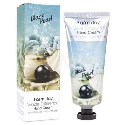 Крем для рук visible differerce hand cream black pearl, Farmstay, 100 г