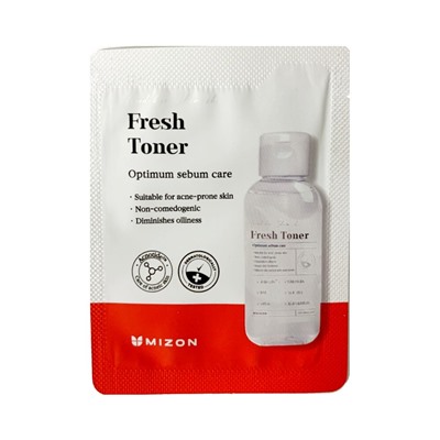 Тонер для проблемной кожи, GOOD BYE BLEMISH FRESH TONER, MIZON, пробник, 2 мл