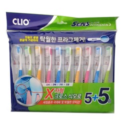 Набор щеток зубных Sens Interdental Antibacterial Ultrafine Toothbrush, CLIO (5+5 шт.)