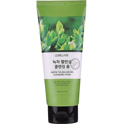 Пенка для умывания с экстрактом зеленого чая GREEN TEA CLEANSING FOAM, LEBELAGE, 180 мл