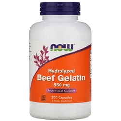 NOW Beef Gelatin 550 Mghydrolyzed