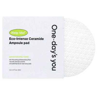 Тонер-пэды с керамидами Help Me Eco-Intense Ceramide Ampoule Pad, One-day's you, 20 пэдов