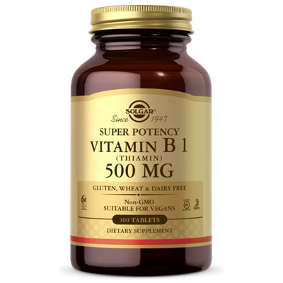 Solgar Vitamin B1 500 mg (Thiamin) Super Potency