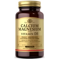 Solgar Calcium Magnesium with Vitamin D3 200/100 mg/80 IU