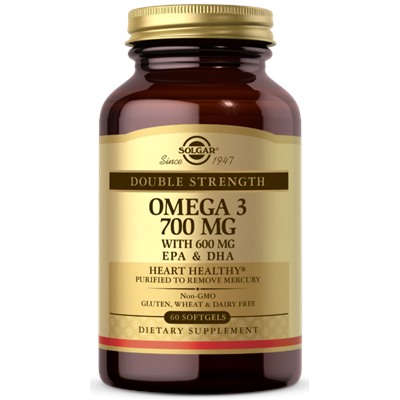 Solgar Double Strength Omega-3 700 mg 60 гелевых капсул