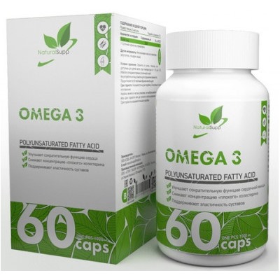 NaturalSupp Omega 3 1000 мг DHA120/EPA180 30%