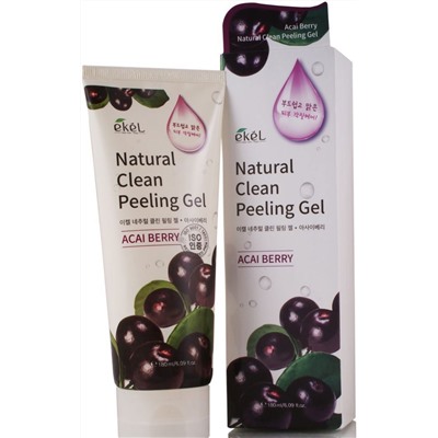 Пилинг-скатка с экстрактом ягод асаи Natural Clean Peeling Gel Acai Berry, EKEL   180 мл