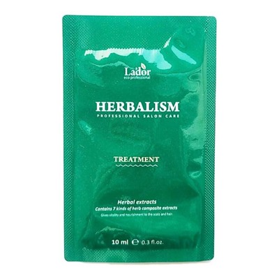 Маска интенсивный уход за волосами Herbalism Treatment Pouch, Lador 10 мл (пробник)