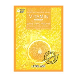 Тонизирующая тканевая маска с витамином С Vitamin Natural Mask, LEBELAGE   23 г