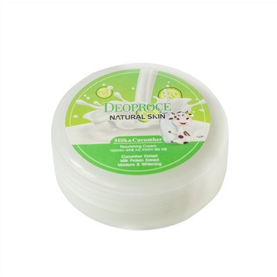 Крем для лица и тела NATURAL SKIN NOURISHING CREAM MILK CUCUMBER, DEOPROCE 100 мл