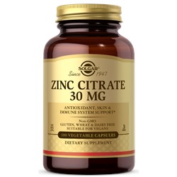 Solgar Zinc Citrate 30 mg