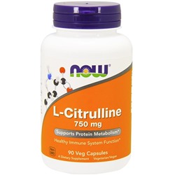 NOW L-Citrulline 750 mg 90 vcaps