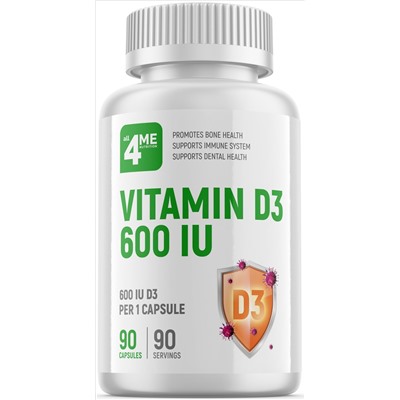 4Me Nutrition Vitamin D3 600 IU