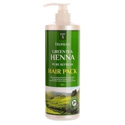 Бальзам для волос с зеленым чаем и хной Rinse Greentea Henna Pure Refresh, DEOPROCE   1000 мл