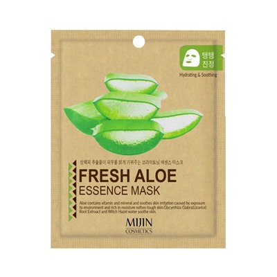 Успокаивающая тканевая маска для лица с экстрактом алоэ Fresh Aloe Essence Mask, MIJIN   25 г