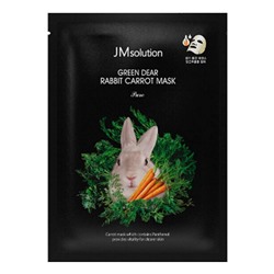 Успокаивающая тканевая маска с экстрактом моркови, Green Dear Rabbit Carrot Mask, Jmsolution, 30 мл