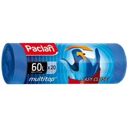 Мешки для мусора Multitop 60 л, Paclan 20 шт