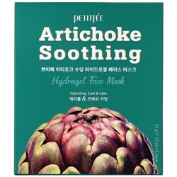 Гидрогелевая маска для лица в артишоком Artichoke Soothing Hydrogel Face Mask 1 pcs, Petitfee 1 шт.