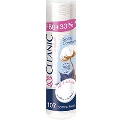 Ватные диски Soft & Comfort, Cleanic 107 шт