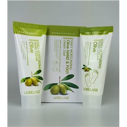 Набор кремов с оливой DAILY MOISTURIZING OLIVE  HAND CREAM & FOOT CREAM, LEBELAGE, 100 мл*2 шт.