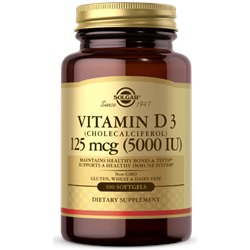 Solgar Vitamin D3 (Cholecalciferol) 5000 IU