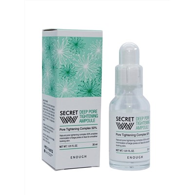 Эссенция для лица Secret With green care pore tightening ampoule, Enough, 30 мл