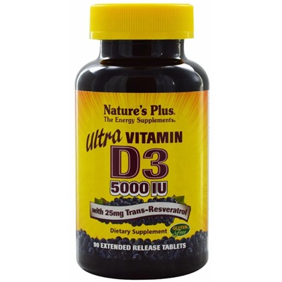 Nature's Plus ULTRA VIT D3 5,000 IU + RESV TAB 90