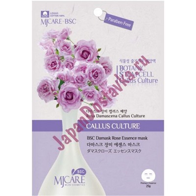 Маска тканевая Роза BSC Damask Rose Essence Mask, MIJIN 25 мл