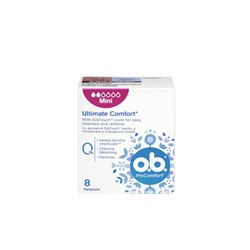 Тампоны гигиенические женские Комфорт Мини, Pro Comfort Mini Tampons, O.B., 8 шт.