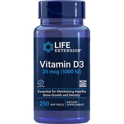 Life Extension Vitamin D3 25 mcg (1000 IU)