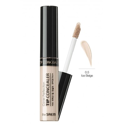 Консилер для маскировки недостатков Cover Perfection Tip Concealer, тон 0.5 Ice Beige, THE SAEM   6,5 г