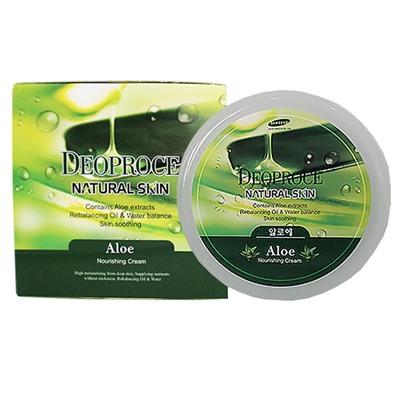 Крем для лица и тела на основе экстракта сока алоэ Natural Aloe Nourishing Cream, DEOPROCE   100 г