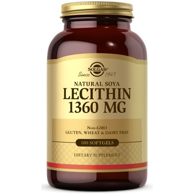 Solgar Lecithin 1360 mg (Natural Soya) 100 гелевых капсул