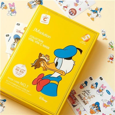 Маска тканевая для сияния кожи с витамином С Disney Collection Vital Vita C Mask, JM solution 30 мл