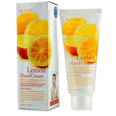 Увлажняющий крем для рук с экстрактом лимона Moisturizing Lemon Hand Cream, 3W CLINIC   100 мл