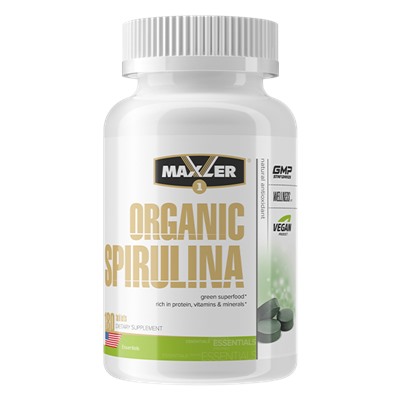 Maxler Organic Spirulina 500 mg 180 таб