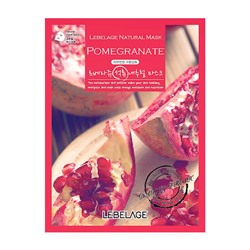 Антивозрастная тканевая маска с экстрактом граната Pomegranate Natural Mask, LEBELAGE   25 г