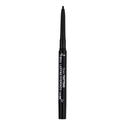 Водостойкий карандаш для глаз со спонжем-растушевкой 24 часа Real Lasting Eyepencil 24h WP (черно-коричневый), K-Palette