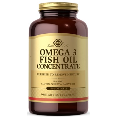 Solgar Omega-3 Fish oil Concentrate 1000 mg 240 гелевых капсул