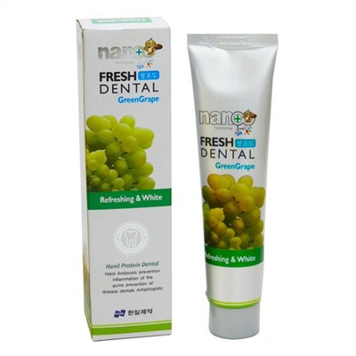 Зубная паста c экстрактом зеленого винограда Nano Fresh Dental Green Grape Toothpaste, Hanil 160 мл