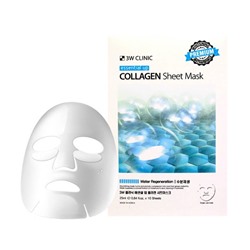 Маска тканевая с коллагеном ESSENTIAL UP COLLAGEN SHEET MASK, 3W Clinic, 25 мл