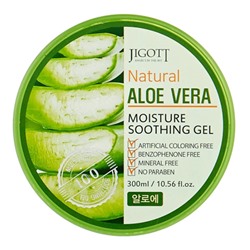 Универсальный увлажняющий гель с экстрактом алоэ, Natural Aloe Vera Moisture Soothing Gel, Jigott, 300 мл