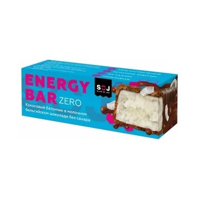 SOJ Батончик Energy Bar ZERO (35шт в уп) 45 г