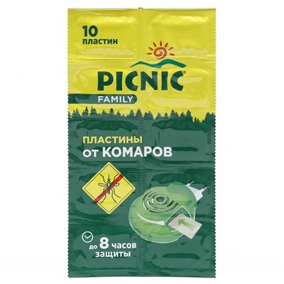 Пластины от комаров, Picnic Family 10 шт