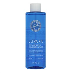 Вода очищающая для лица с морским коллагеном Ultra X10 Cleansing Water, Enough, 500 мл