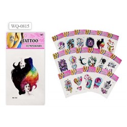 Наклейки татуировки 8х15 см "TATTOO TEMPORARY" микс WQ-0815