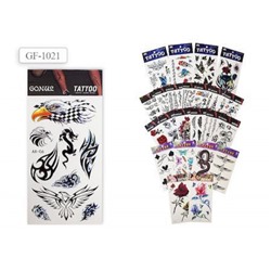 Наклейки татуировки 10х21 см "TATTOO TEMPORARY" микс GF-1021